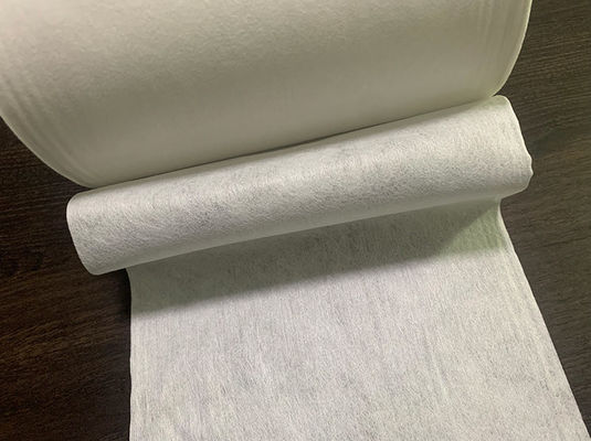 50g綿のティッシュ、パッド、ぬれたワイプのためのSpunlaceの白いポリエステルそしてビスコースNonwoven生地