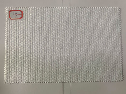 130g白い真珠の穀物ポリエステル ビスコース十字のSpunlacedのNon-Wovenティッシュ