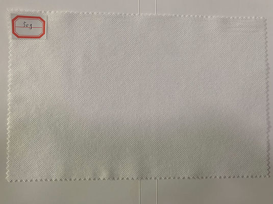 50g白い100%Viscose SpunlaceのNonwoven網の綿のティッシュ、顔タオル、ぬれたワイプ