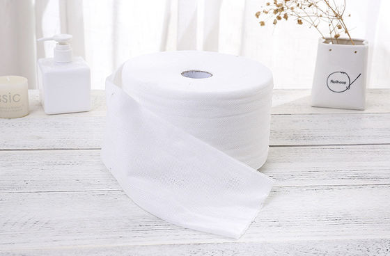 50g白い100%Viscose SpunlaceのNonwoven網の綿のティッシュ、顔タオル、ぬれたワイプ